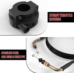 1PZ 7/8″ Universal Throttle Twist Grip Set with Throttle Cable for 50cc 80cc …