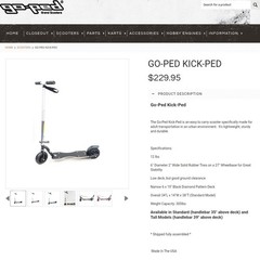 Go-ped Kick-ped Push Scooter
