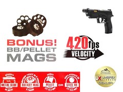 Umarex SA10 Air Pistol, .177 Cal w/ 250 Pellets & CO2 Bundle (2252113)