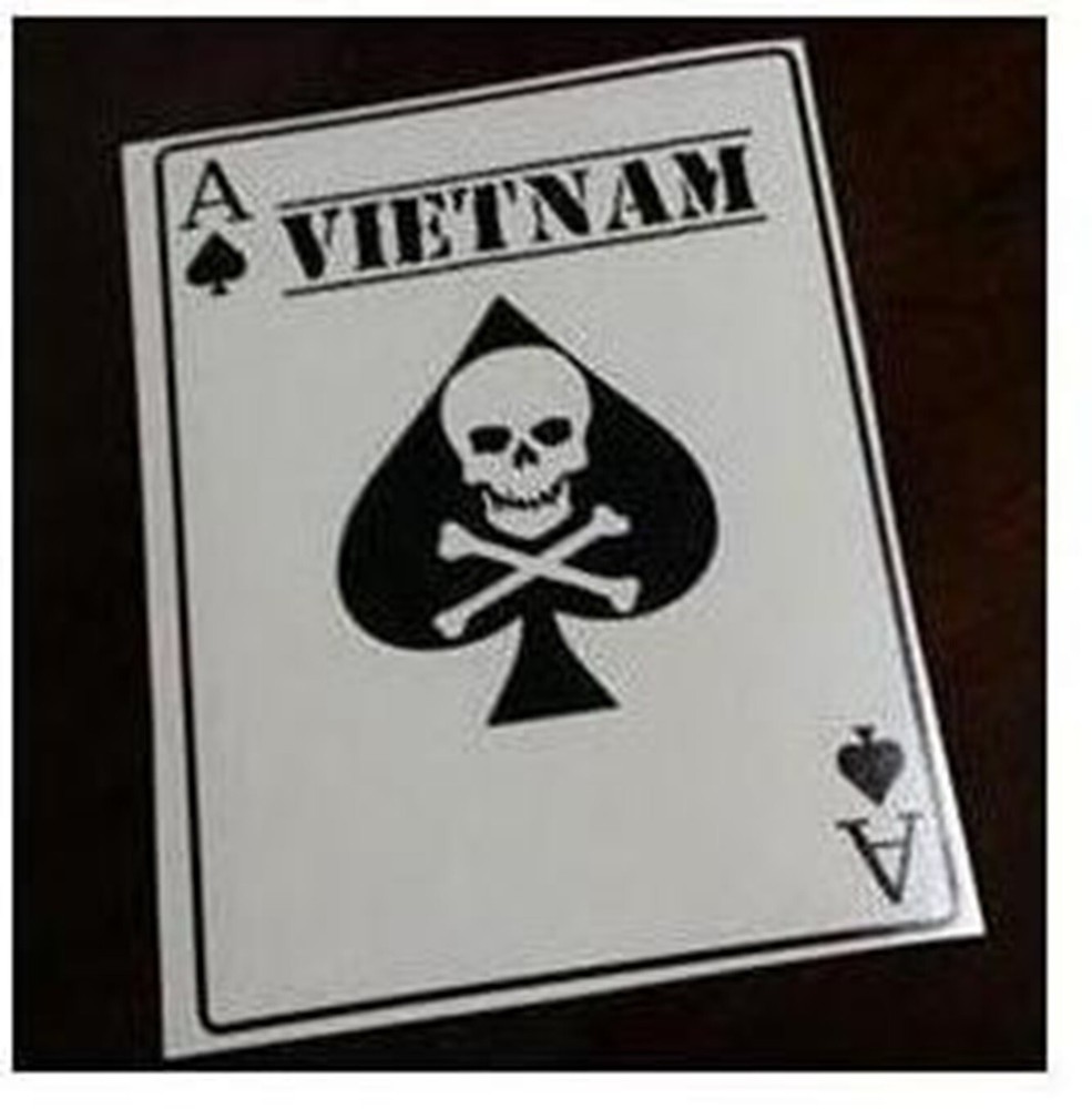 Vietnam Skull cross bones die cut Vinyl car decal sticker