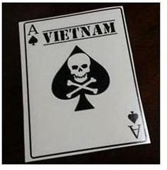 Vietnam Skull cross bones die cut Vinyl car decal sticker