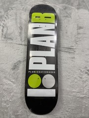 New Plan B Logo Skateboard Deck Black White Green Street Skate Art Graphic 8.25