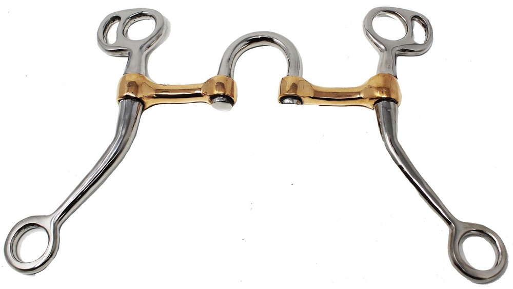 Horse Western 5″ Copper Mouth Medium Port Correction Bit 35534B