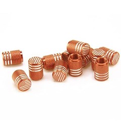 SINGARO American Flag Valve Stem Cap, 12PCS Aluminum Alloy Rubber Sealed Orange