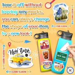 200PCS US State Travel Stickers for Scrapbook Journal, USA City Travel Sticke…