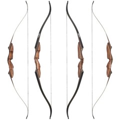 60″ Recurve Bow Takedown Bow 25-60lbs Archery Hunting Shoot Target Carbon Arrows