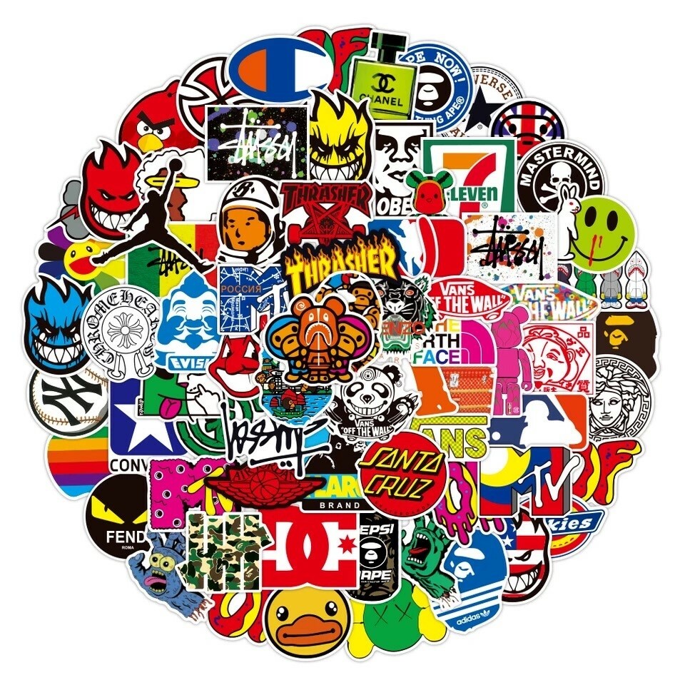 100 sticker lot of mix vsco Skateboard Stickers Vinyl Laptop Luggage Decal