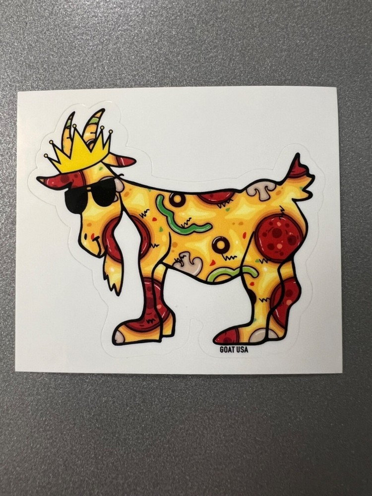 GOAT USA Pizza Goat Sticker. Single Sticker. Brand New.