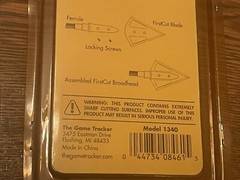 Vintage Game Tracker FirstCut 145 Premium Cut-On-Impact Broadheads NOS 3 Pack
