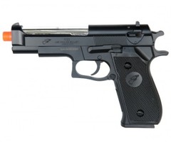 Double Eagle 300 FPS M9 Spring Pistol Airsoft Gun w/ Barrel Extension M22