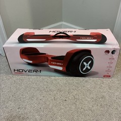 Hover-1 Rebel Kids Hoverboard with LED Headlight, 6 MPH Max Speed – Red