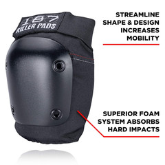 Fly Knee Pads – Grey & White Caps – Large Size for Ultimate Protection