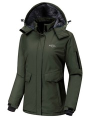 Wantdo Women’s Ski Jacket Waterproof Winter Coat Windproof Warm Fleece Raincoat