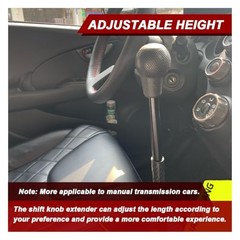 Car Gear Shift Knob Extender, Manual Transmission Shifter Lever with M12 3 Inch