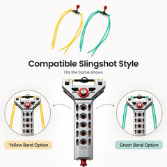 Metal Slingshot Set & Accessories Ball Holder Magazine Replacement Bands Target