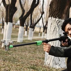 Slingshot Rifle With Laser Aiming Portable Catapult For Adult Outdoor Hunting