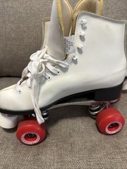 Vintage Roller Skates White Sure Grip Super X7 Size 10 Not Riedell? Pacer?