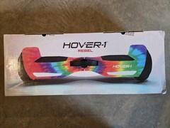 Hover-1 Rebel Hoverboard Rainbow Tie Dye LED Wheels Bluetooth 6 MPH New