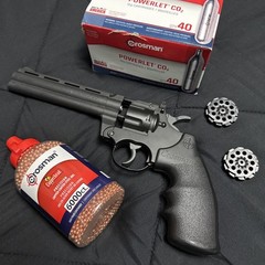 Crosman Vigilante CO2 Revolver Air Gun Kit .177 Cal Pellet/BB Air Pistol Bundle