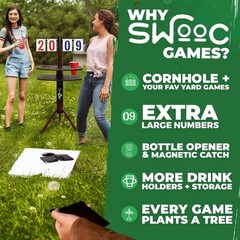 SWOOC Games – Cornhole Score Keeper & Other Yard Games – Weather Res