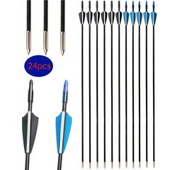 31″ Fiberglass Arrows Archery Arrows 24PCS Target Practice Outdoor Shooting
