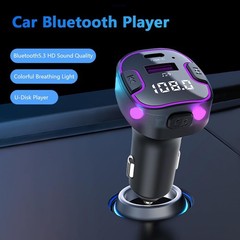 Bluetooth 5.3 Car Adapter, PD &QC3.0 Fast Charging FM Radio Transmitter for C…