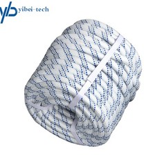 1/2inch x120FT Double Braided Rope Breaking Strength 1485 Pounds White Blue Grey