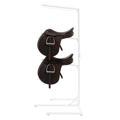 30.3*20*62.5inch Multi-Tier Black Free Standing Saddle Rack With 5* Footpads