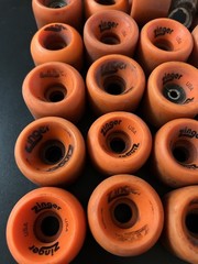 Lot of 20 Vanguard Zinger Orange Roller Skate Wheels (Condition& Size Varies)