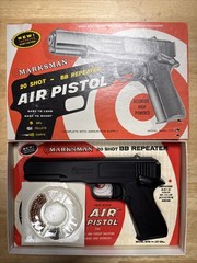 MARKSMAN .177 BB , Pelllet or Dart Repeater Air pistol with manual