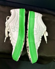 CONVERSE GOLF LE FLEUR X ONE STAR OX KELLY GREEN LEATHER SNEAKERS 10M 12W