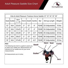 Trident Kids-Adults Western Pleasure Treeless Horse Saddle With beads 12″ to 18″