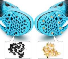 1/4 Inch Track Spikes, 100 Pieces Steel Track Shoe Spikes Replacements and Sp…