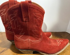 Dan Post Red Suede Western Boots Women’s US Size 10 M Style DP4061