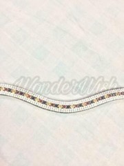 DESIGNER CLEAR CRYSTAL STYLISH HORSE LEATHER BROWBAND FOR BRIDLE FREE SHIPPING.