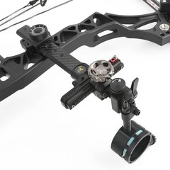 Archery CompoundBow Sight 1 Pin 6″ Carbon Fiber Extension Bar 4X 6X 8X Lens Hunt