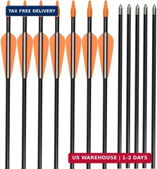 Archery Practice Fiberglass Arrows 24/26/28/30 Inch Target Shooting Safetyglass