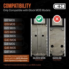 Optics MOS Adapter Plate for G17 G19 MOS | Compatible with Trijicon RMR/SRO, Hol