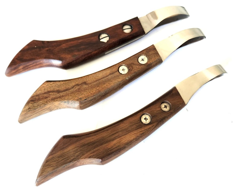 Set of 3 Farrier Loop Knives Hoof Knife Farrier Tool (Small, Medium, Large)