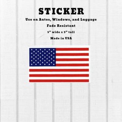 United States of America United States Flag — Vinyl Sticker — Fade Resistant