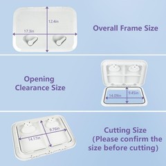 Boat Deck Access Hatch & lid 14.7×10.6in/17.3×12.4in/24x14in/20x18in,Marine I…
