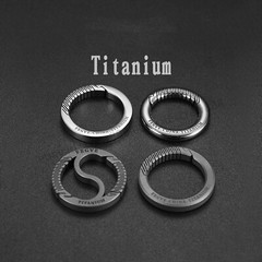 EDC Titanium Alloy Porable Keychain Ring Carabiner Key Belt Waist Hanging Buckle