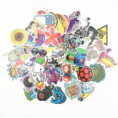 66pc Psychedelic Trippy Sticker Pack, Bomb Stoner ‘420’ – PVC Vinyl Decal Lot