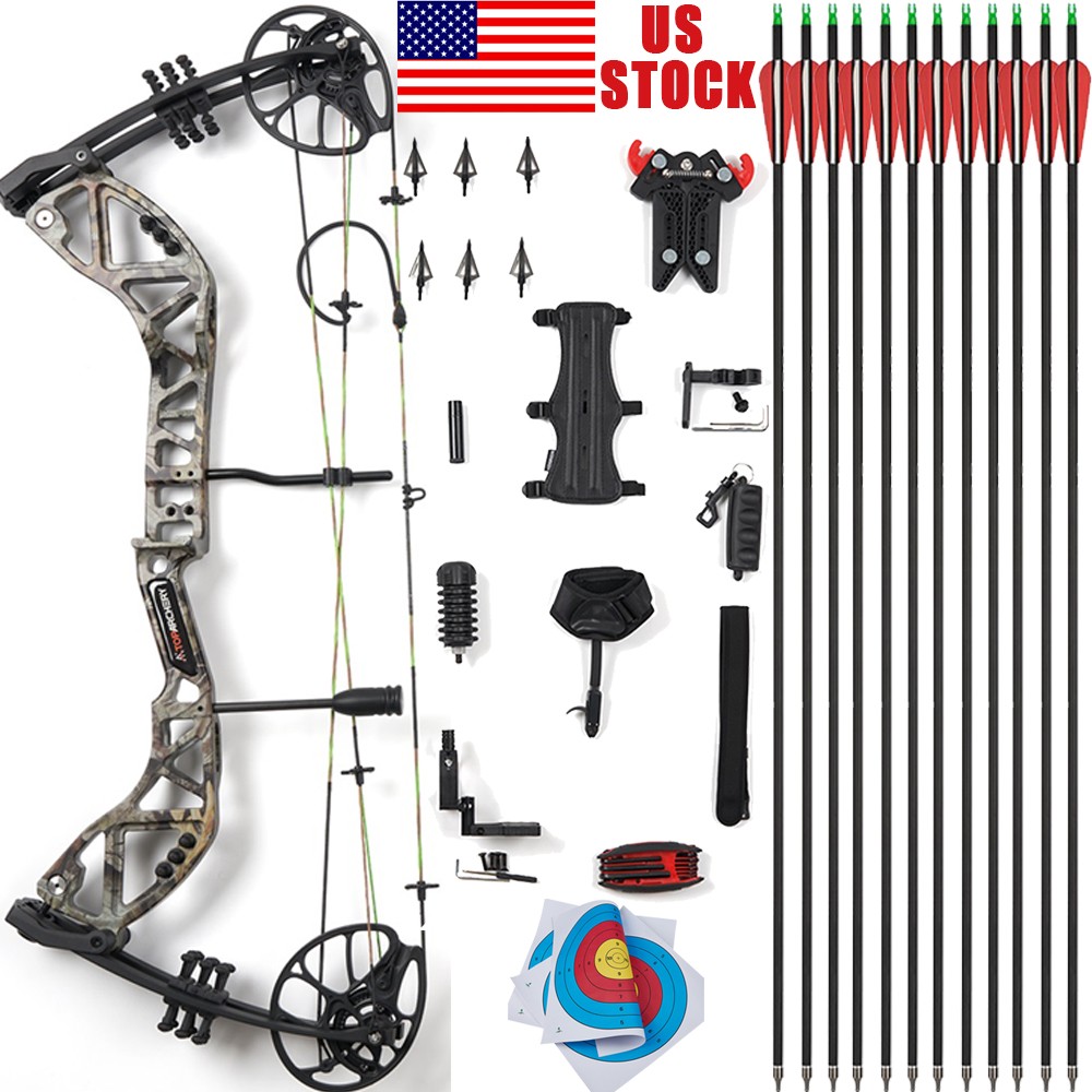 Archery Adjustable 30-70lbs Compound Bow Hunting Set 310 FPS Target Shooting Bow