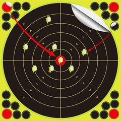 12×12 Inch Splatter Reactive Targets in Fluorescent Yellow, 12X12″, Yellow