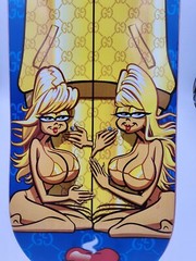 2004 Greg Lutzka «Gucci Suit» Almost Skateboard Deck Rare Vintage 7.5×31 inches