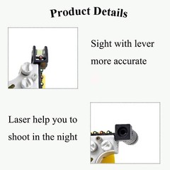 Hunting Professional Catapult Laser Slingshot With Rubber Aim Point Targets US