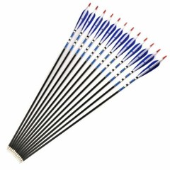 12Pcs 30/32 Carbon Arrows SP500 Turkey Feather Archery For Compound&Recurve Bow