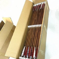 24pcs Archery 32in 45-50lbs Customized Bamboo Arrows with Replacable Arrowhead