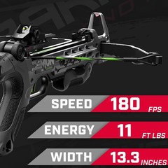 Demun Tri Strike Compact Crossbow 175 FPS Package Black Camo